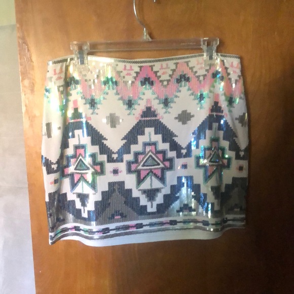 NWT Express sequin elastic skirt NWT - Picture 2 of 10